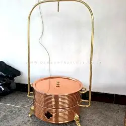 Chafingdish Tembaga Motif Garis